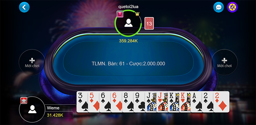 game danh bai tien len 2 Cách chơi game đánh bài tiến lên